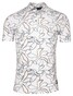 Giordano Formentini Floral Pattern Subtle Stretch Piqué Polo Wit