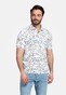 Giordano Formentini Floral Pattern Subtle Stretch Piqué Polo Wit