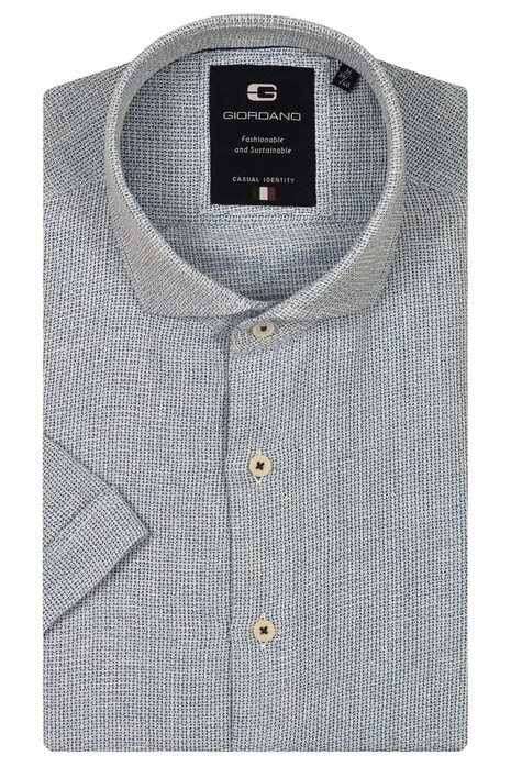 Giordano Front Cutaway Structured Overhemd Licht Blauw