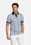 Giordano Genardi Fantasy Allover Leaves Pattern Piqué Poloshirt Mauve-Multi