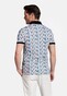 Giordano Genardi Fantasy Allover Leaves Pattern Piqué Poloshirt Mauve-Multi