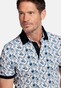 Giordano Genardi Fantasy Allover Leaves Pattern Piqué Poloshirt Navy-Multi