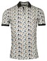 Giordano Genardi Fantasy Allover Leaves Pattern Piqué Poloshirt Navy-Multi