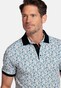 Giordano Genardi Subtle Stretch Graphic Squares Pattern Piqué Polo Navy-Multi