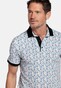 Giordano Genardi Subtle Stretch Graphic Squares Pattern Piqué Polo Rood-Multi