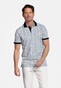 Giordano Genardi Subtle Stretch Graphic Squares Pattern Piqué Poloshirt Red-Multi