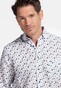 Giordano Ivy Abstract Flower Pattern Satin Subtle Stretch Overhemd Navy-Multi