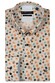 Giordano Ivy Abstract Flower Pattern Satin Subtle Stretch Overhemd Oranje-Multi