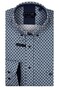Giordano Ivy Abstract Half Circles Wave Satin Stretch Overhemd Navy