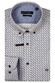 Giordano Ivy Allover Abstract Pattern Button Down Satin Stretch Overhemd Navy-Multi