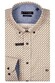 Giordano Ivy Allover Abstract Pattern Button Down Satin Stretch Overhemd Oranje-Multi