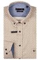 Giordano Ivy Allover Abstract Pattern Button Down Satin Stretch Overhemd Oranje-Multi
