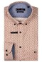 Giordano Ivy Allover Abstract Pattern Button Down Satin Stretch Overhemd Rood-Multi