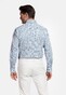 Giordano Ivy Allover Abstract Pattern Button Down Satin Stretch Shirt Navy-Multi