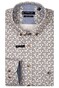 Giordano Ivy Allover Dot Pattern Satin Stretch Button Down Overhemd Oranje-Multi