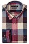 Giordano Ivy Button Down Brushed Twill Large Check Overhemd Cerise-Multi