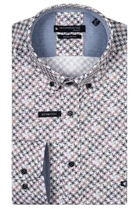 Giordano Ivy Button-Down Chains Pattern Overhemd Cerise