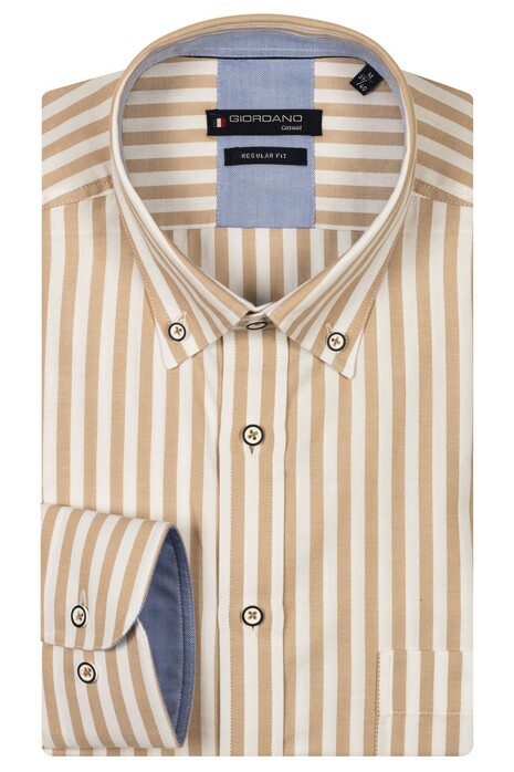 Giordano Ivy Button Down Oxford Stripe Shirt Kitt