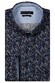 Giordano Ivy Button Down Satin Subtle Stretch Fine Leaves Pattern Overhemd Navy-Multi