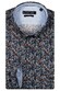 Giordano Ivy Button Down Satin Subtle Stretch Fine Leaves Pattern Overhemd Oranje-Multi