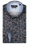 Giordano Ivy Button Down Satin Subtle Stretch Fine Leaves Pattern Overhemd Oranje-Multi