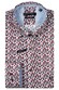 Giordano Ivy Graphic 3D Cubes Pattern Button-Down Overhemd Cerise-Navy
