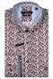 Giordano Ivy Graphic 3D Cubes Pattern Button-Down Overhemd Cerise-Navy