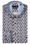 Giordano Ivy Graphic 3D Cubes Pattern Button-Down Overhemd Navy-Rood
