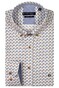 Giordano Ivy Graphic Triangle Pattern Button Down Overhemd Navy-Multi