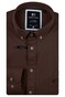 Giordano Ivy Jersey Liquid Cotton Button-Down Overhemd Donker Bruin