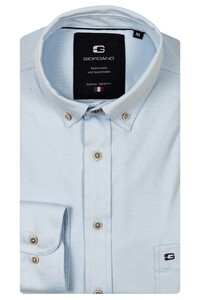Giordano Ivy Jersey Liquid Cotton Button-Down Shirt Soft Blue