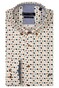 Giordano Ivy Linen Look Mini Leaves Pattern Button Down Shirt Orange-Multi