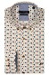 Giordano Ivy Linnen Look Mini Leaves Pattern Button Down Overhemd Oranje-Multi