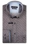 Giordano Ivy Mini Allover Geometric Pattern Satin Stretch Overhemd Navy-Multi