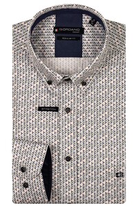 Giordano Ivy Mini Graphic Pattern Satin Subtle Stretch Overhemd Apple Green-Multi