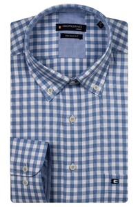 Giordano Ivy Oxford Gingham Check Button-Down Overhemd Licht Blauw