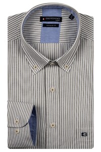 Giordano Ivy Oxford Stripe Button Down Shirt Pastel Green
