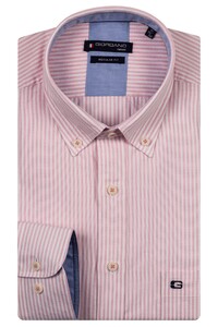 Giordano Ivy Oxford Stripe Button Down Shirt Pink