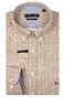 Giordano Ivy Satin Stretch Abstract Pattern Overhemd Zand