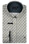 Giordano Ivy Satin Stretch Geometric Pattern Overhemd Groen