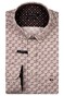 Giordano Ivy Satin Stretch Geometric Pattern Shirt Deep Mauve