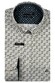 Giordano Ivy Satin Stretch Geometric Pattern Shirt Green