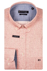 Giordano Ivy Satin Stretch Linen Look Herringbone Shirt Red