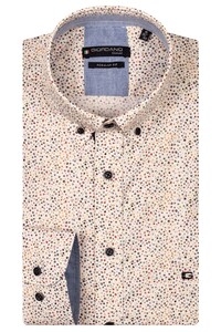 Giordano Ivy Satin Stretch Mini Floral Pattern Overhemd Bright White-Multi