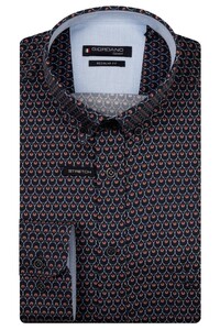 Giordano Ivy Satin Stretch Organic Drop Pattern Shirt Deep Mauve