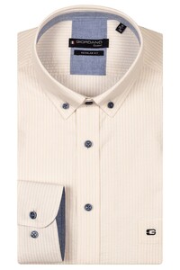 Giordano Ivy Seersucker Stripe Overhemd Zand