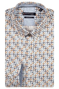Giordano Ivy Soft Oxford Allover Graphic Pattern Overhemd Navy-Multi