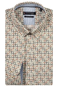 Giordano Ivy Soft Oxford Allover Graphic Pattern Shirt Green-Multi