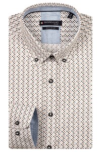 Giordano Ivy Soft Oxford Mini Graphic Pattern Shirt Deep Mauve-Multi