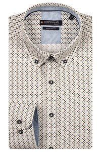 Giordano Ivy Soft Oxford Mini Graphic Pattern Shirt Green-Multi